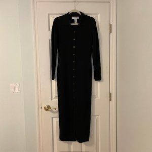 Jones & Co size M black Merino sweater dress